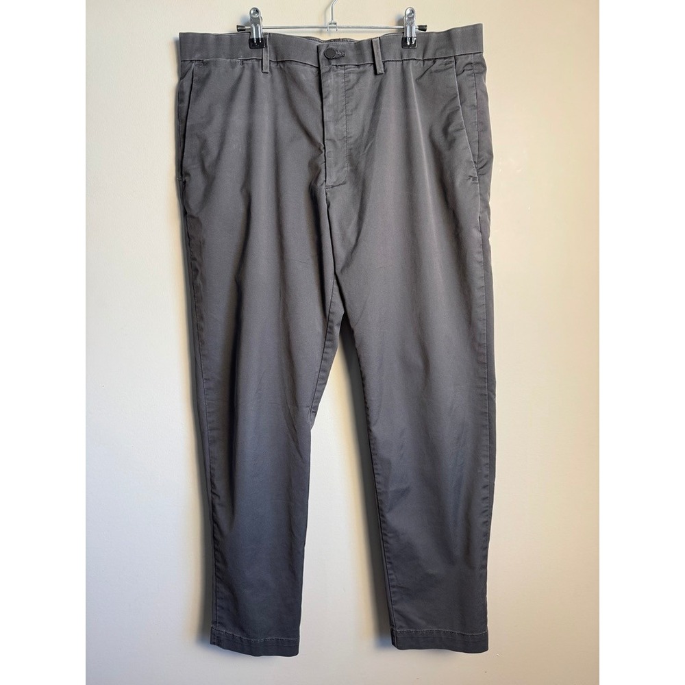 Banana Republic Mens Gray Core Temp Chino 36x30 Slim Fit Stretch Preppy Casual